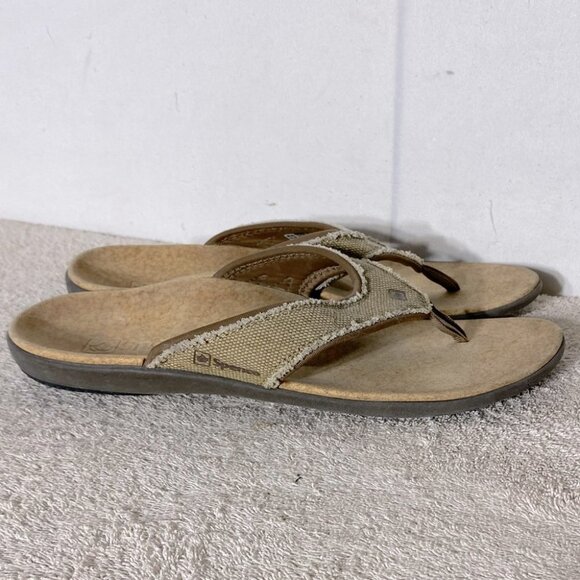 Spenco Yumi Plus Straw Java Cork Flip Flops 10 - Picture 2 of 14